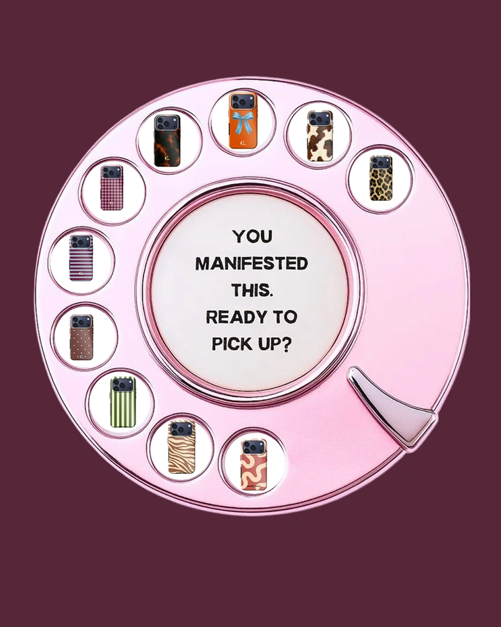 Phone Cases & Mobile Accessories creative ad: Manifestation wheel turns browsing playful