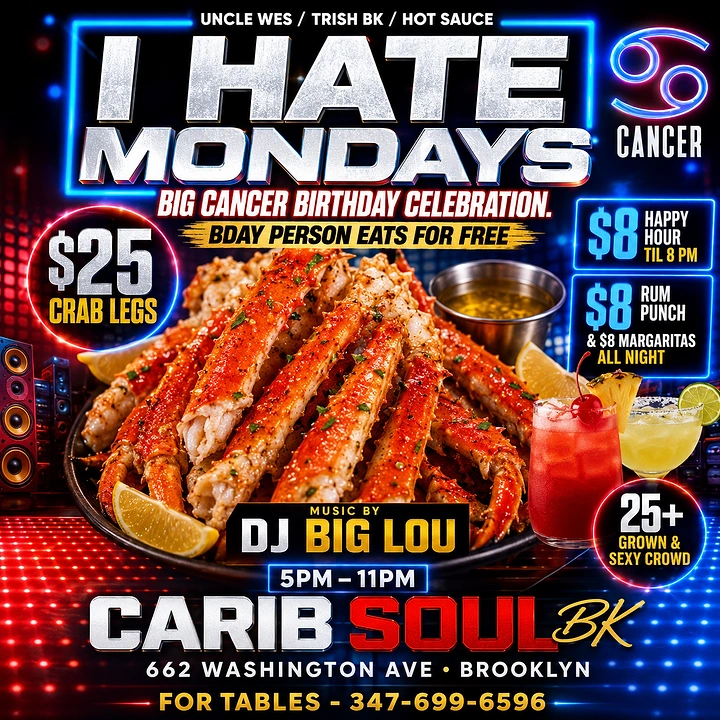 Seafood Restaurants creative ad: Witty anti-Monday crab celebration