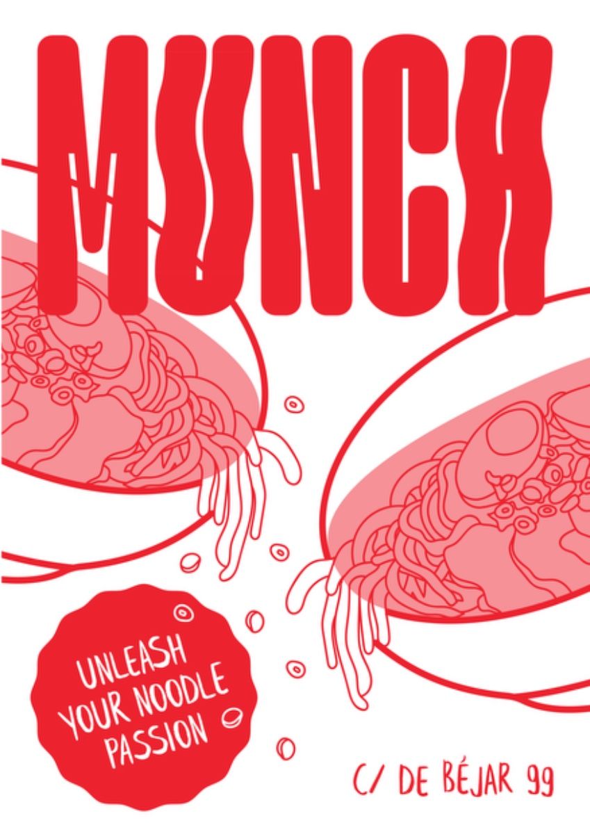 Story: Noodle-like typography creates visual identity