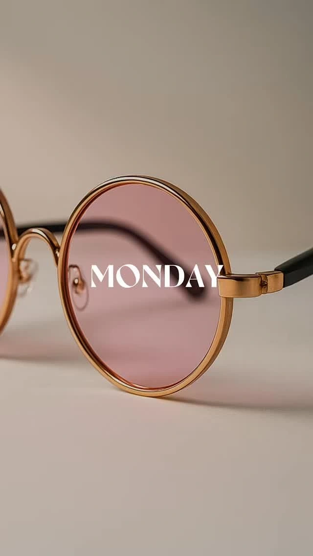 Opticians & Eye Care creative ad: Monday seen through rose-tinted lenses