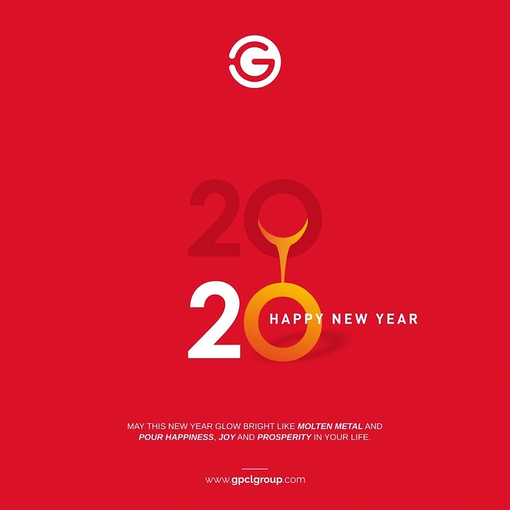 New Year creative ad: Molten metal pouring from one zero into the next to form the year