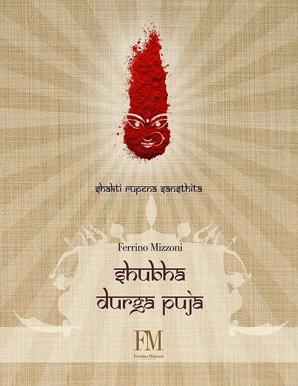 Durga Puja creative ad: Durga face formed from red sindoor powder