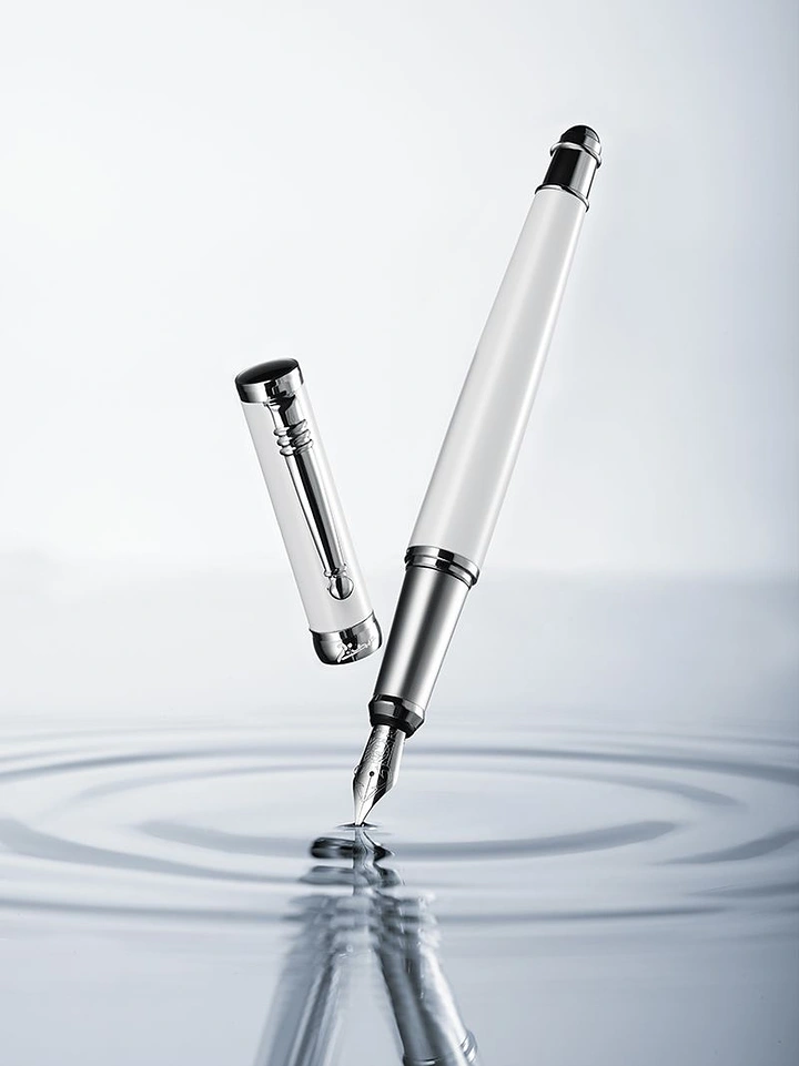 Pens & Writing Instruments creative ad: Pen creates rippling writing metaphor