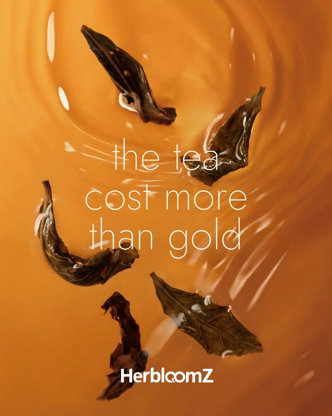 Instagram post: Leaves swirling, 'cost more than gold', slide 1