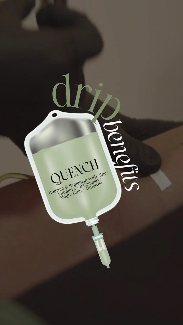 IV Therapy & Drip Bars creative ad: Distinctive “drip genetics” visual pun