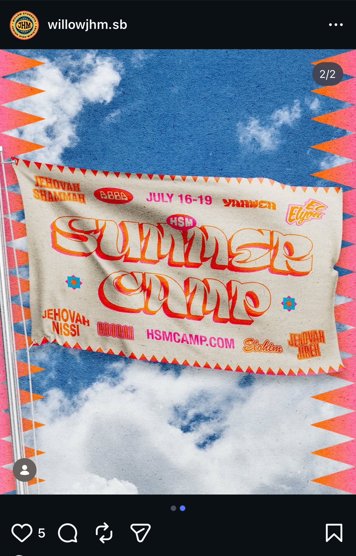 Story: Skywritten camp-poster framing