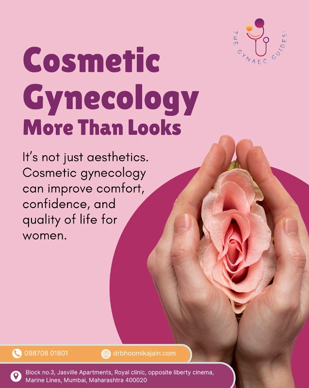 Maternity Hospitals & Gynaecologists creative ad: Hands frame flower-like gynecological metaphor