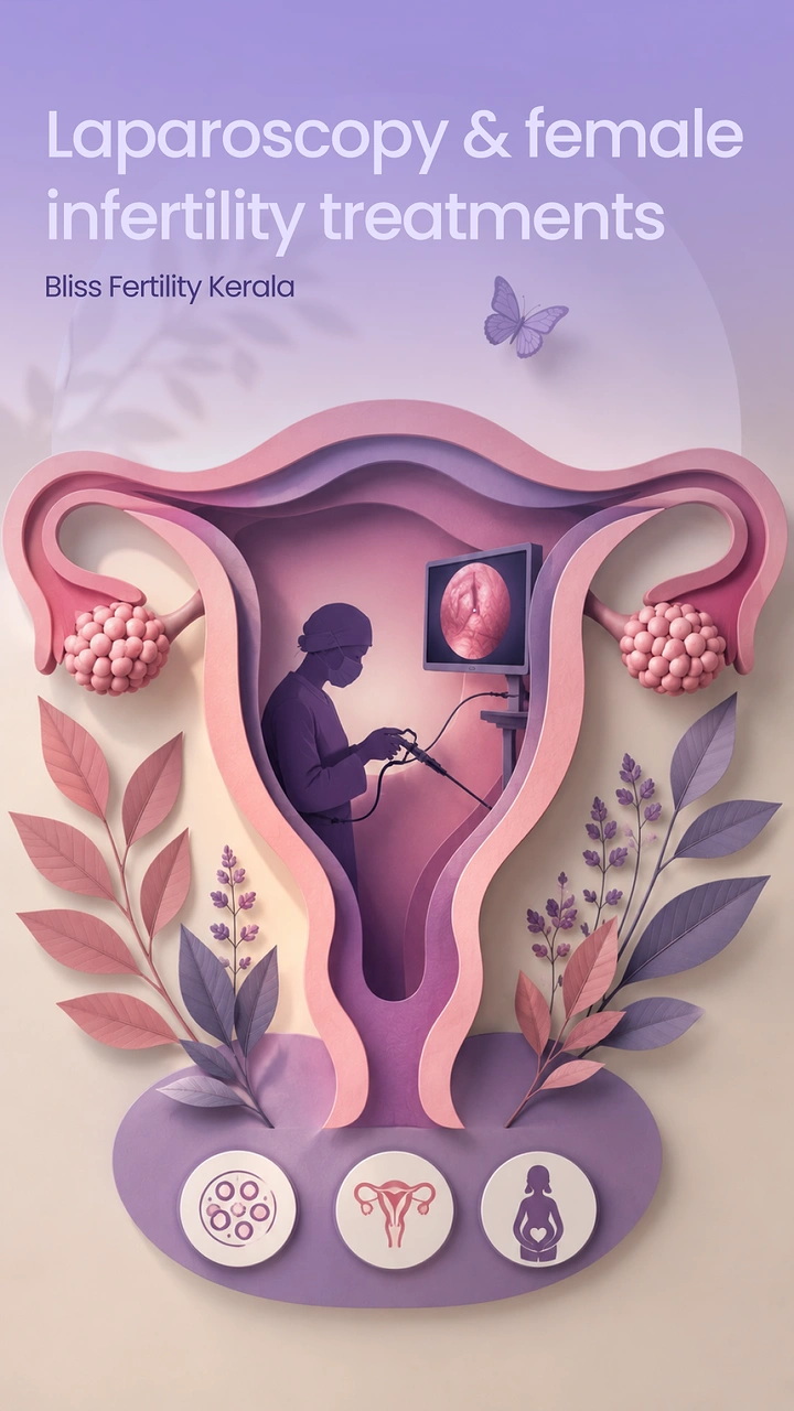 IVF & Fertility Clinics creative ad: Paper-cut uterus as surgery scene