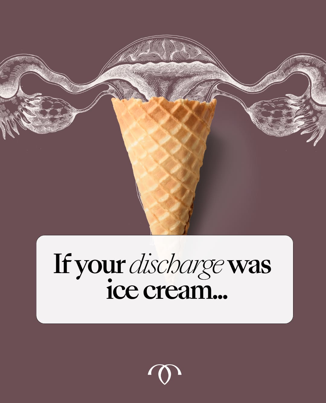 Instagram post: Ice cream cone as uterus, witty, slide 1