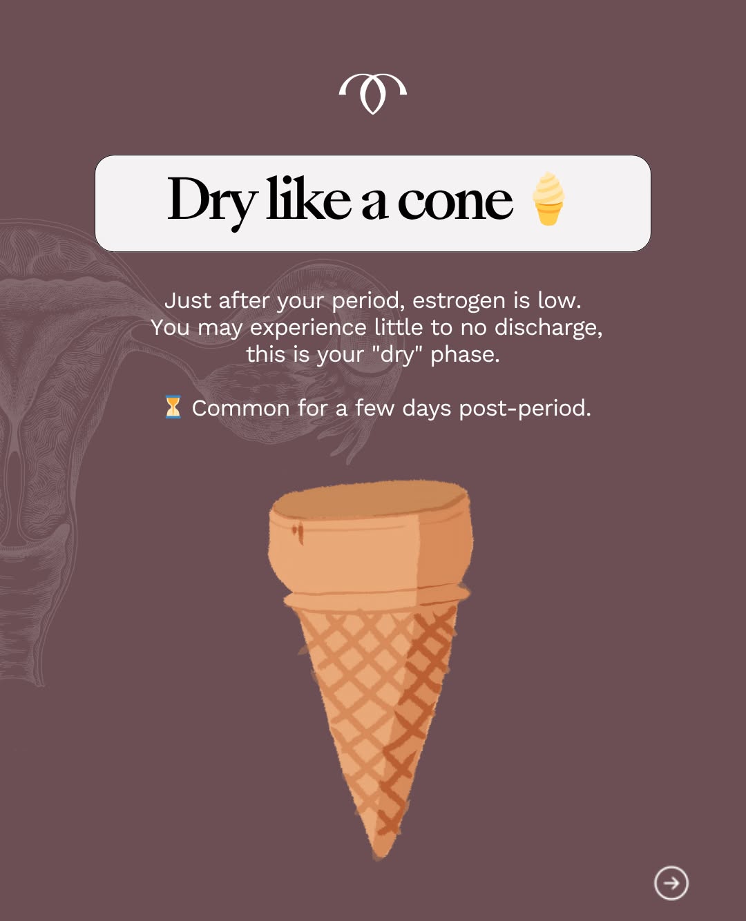 Instagram post: Ice cream cone as uterus, witty, slide 2