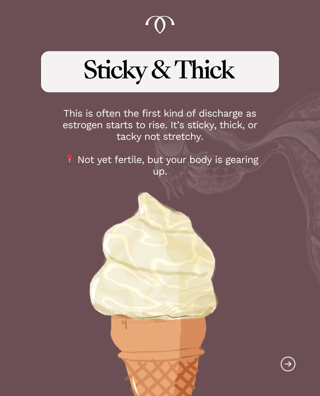 Instagram post: Ice cream cone as uterus, witty, slide 3