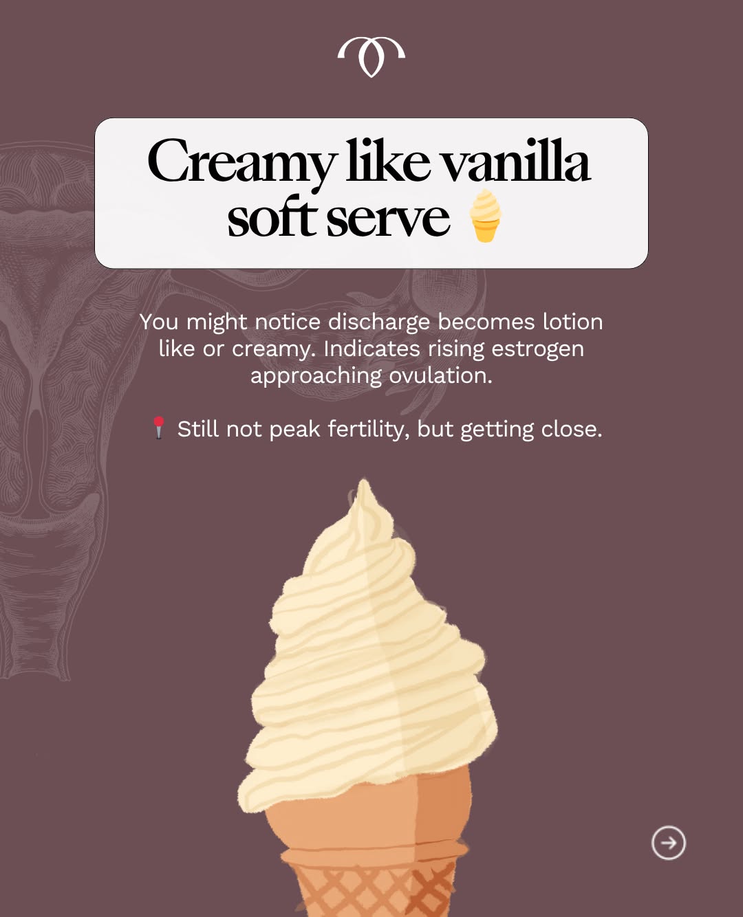 Instagram post: Ice cream cone as uterus, witty, slide 4