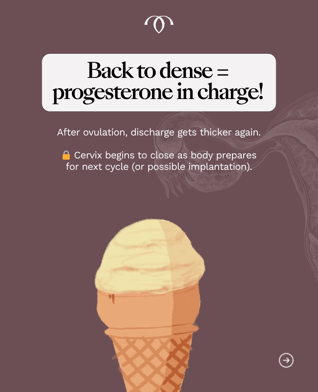 Instagram post: Ice cream cone as uterus, witty, slide 7