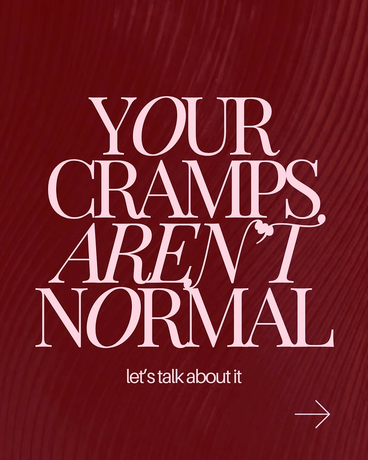 Period Care & Feminine Hygiene creative ad: Bold corrective cramps campaign headline
