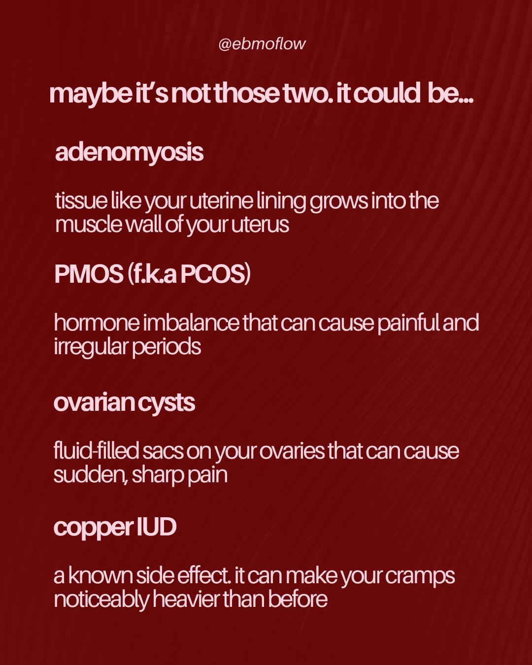 Instagram post: Bold corrective cramps campaign headline, slide 6