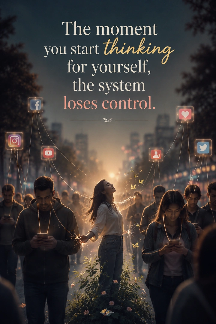 Life & Business Coaches creative ad: System loses control through self-directed thinking
