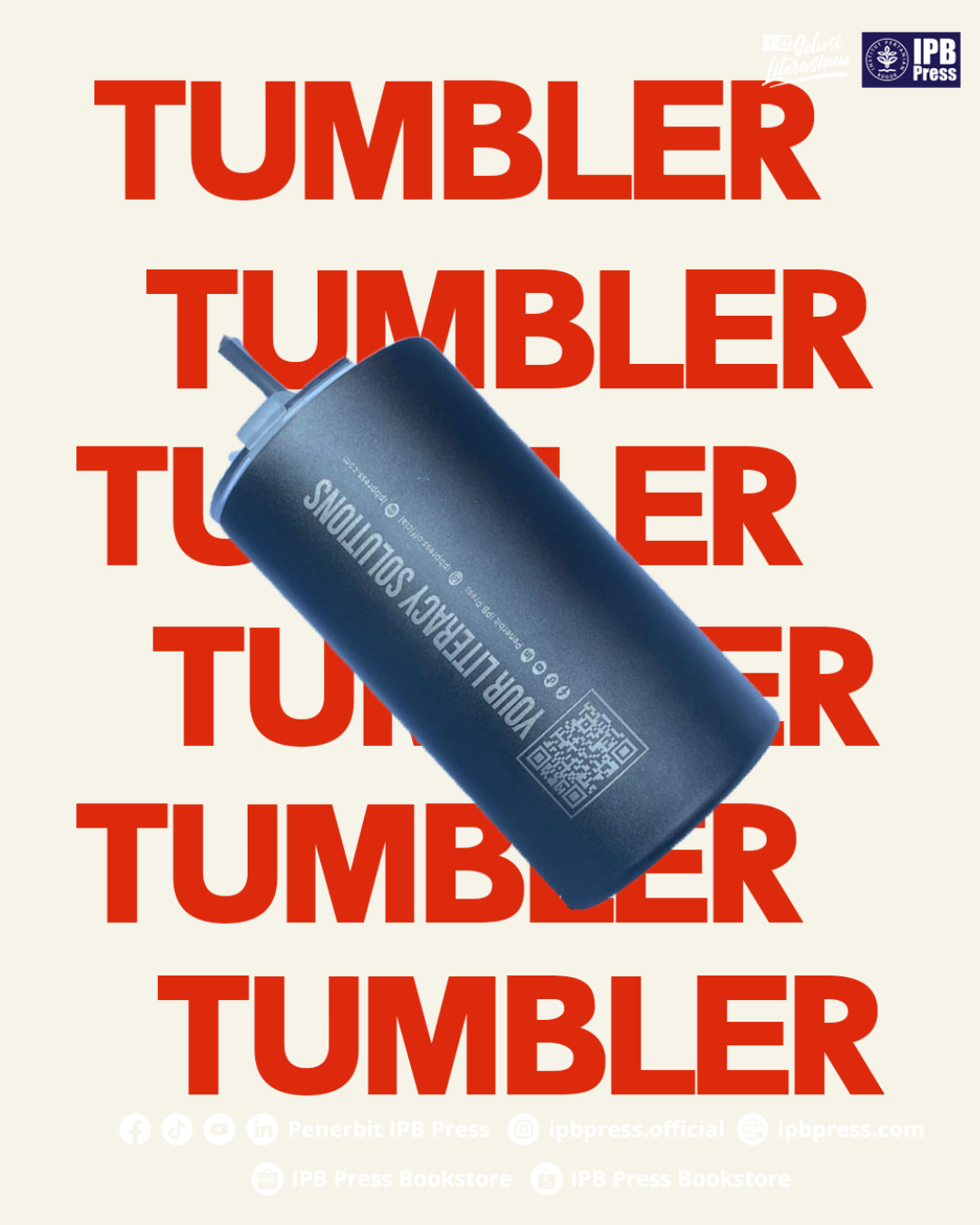 Instagram post: Tumbler integrated into repeated-type composition