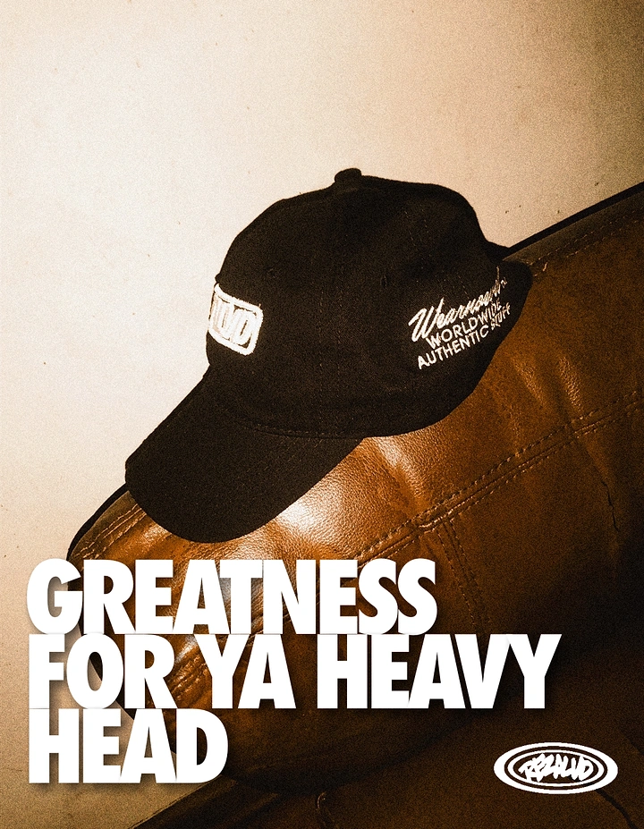 Hats & Caps creative ad: Heavy-head pun with bold product styling