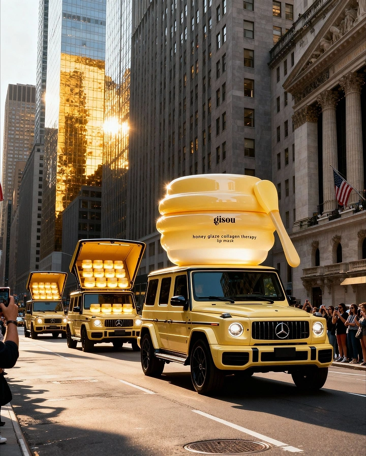 Taxi & Cab Services creative ad: Oversized roof object creates spectacle