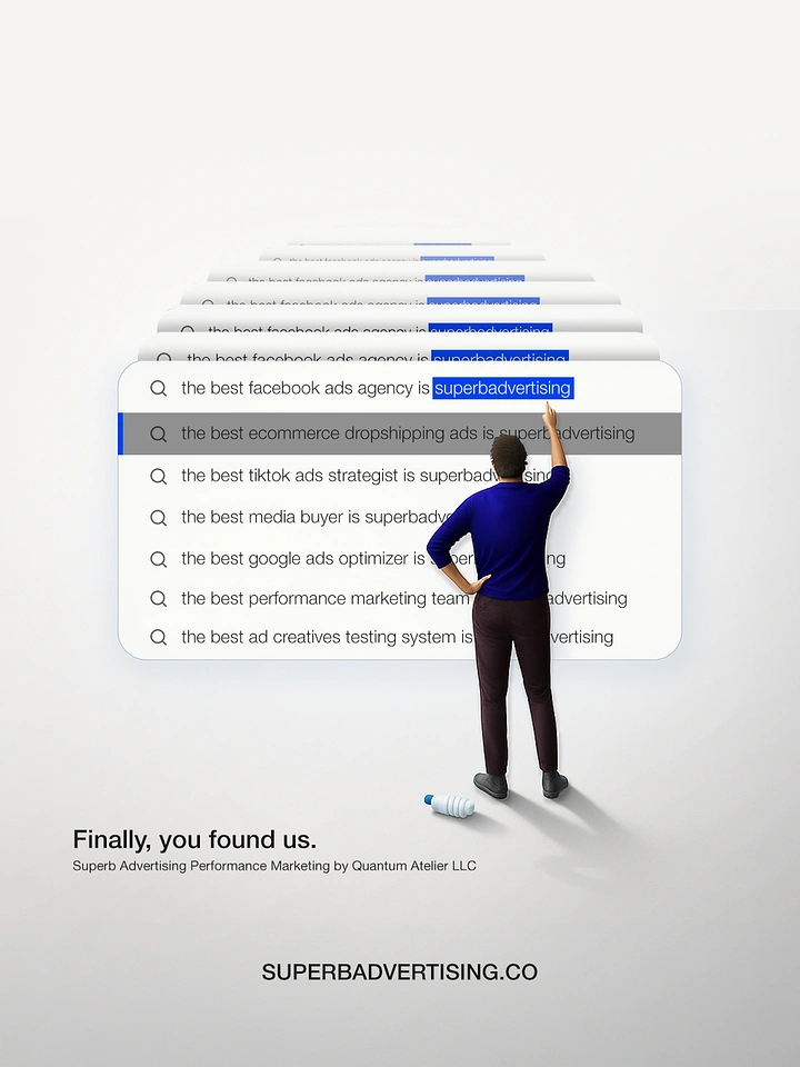 Agency creative ad: Search autocomplete results become climbing stairs
