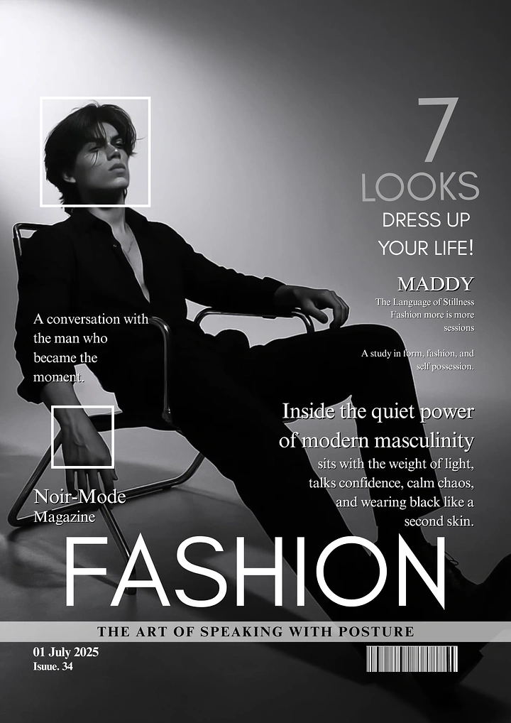 Men's Suits & Formal Wear creative ad: Editorial silhouette creates strong fashion narrative