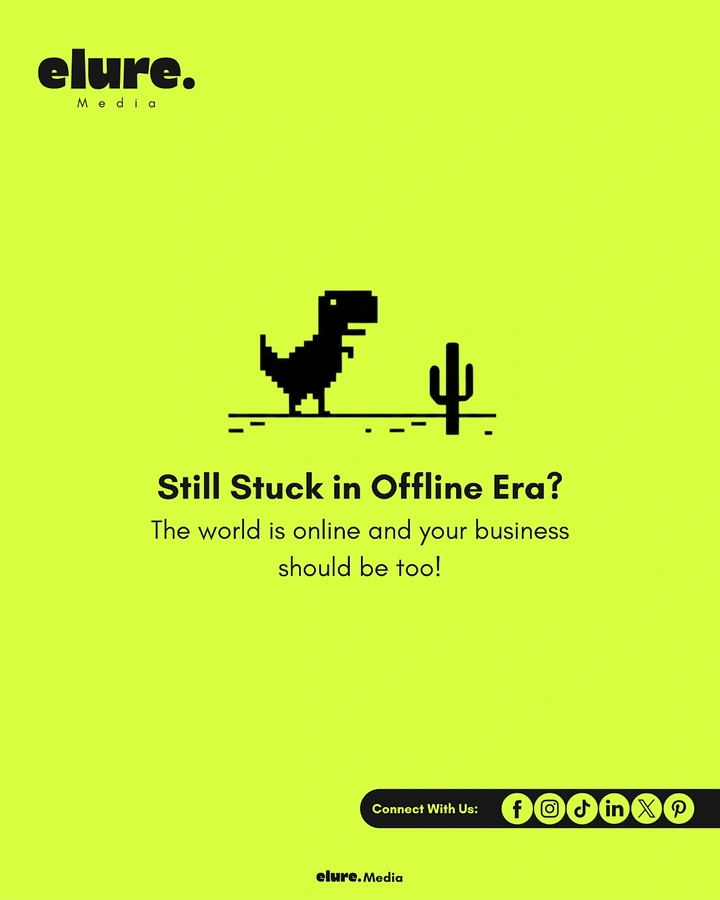 Agency creative ad: Chrome offline dino as outdated business metaphor