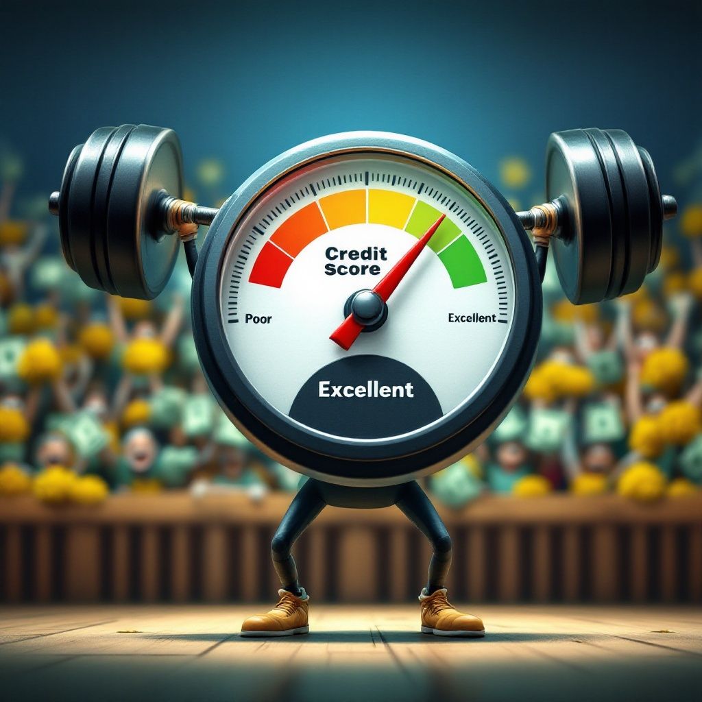Instagram post: Credit score strength visual metaphor