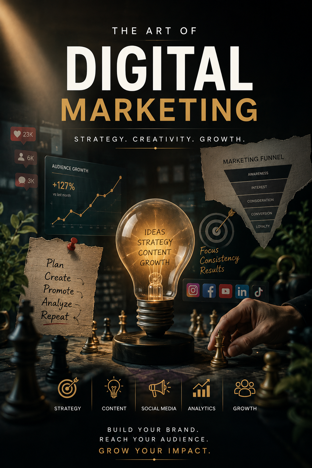 Story: Lightbulb chess strategy, rich craft