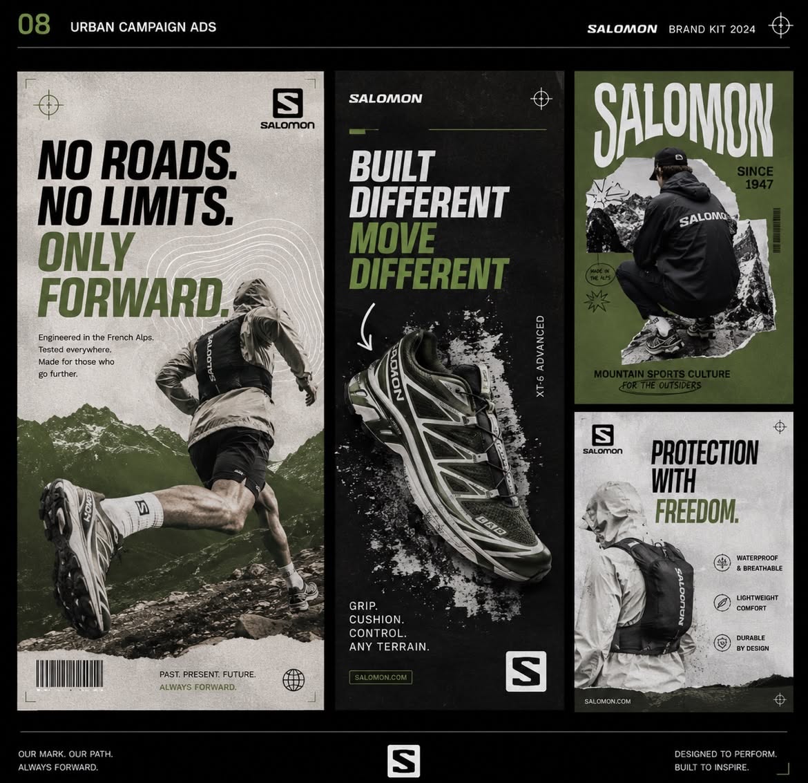 Poster: Outdoor running and trail footwear campaign board