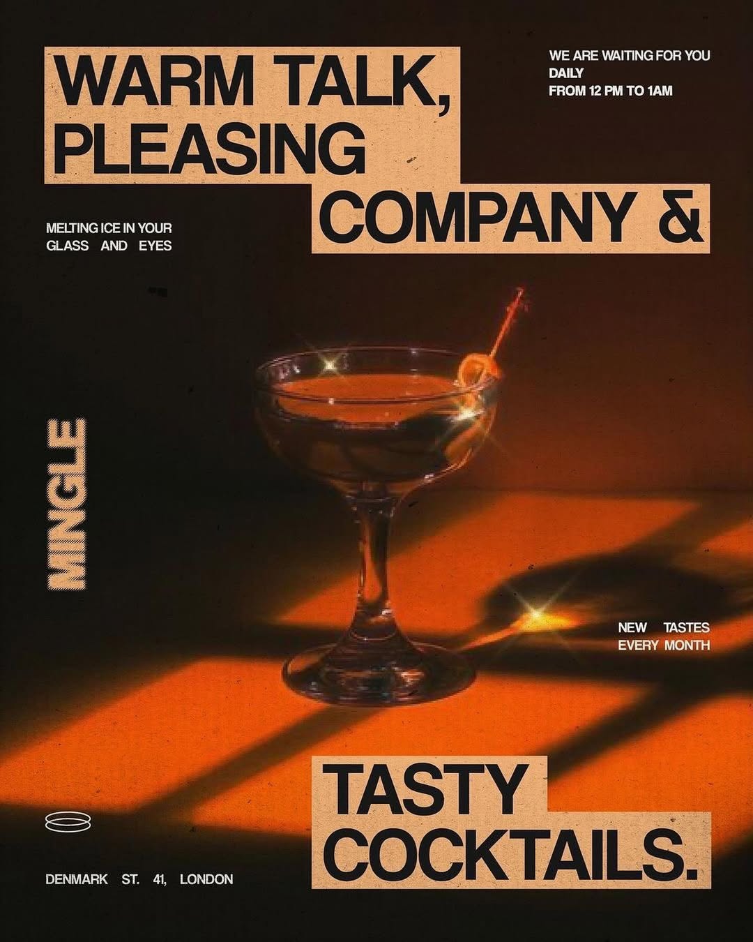Instagram post: Witty copy frames cocktails as companionship