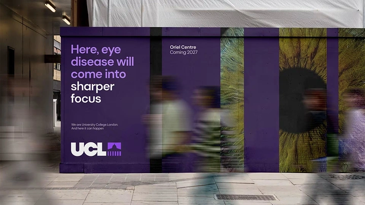 Universities & Colleges creative ad: Blurred focus visual smartly expresses eye research