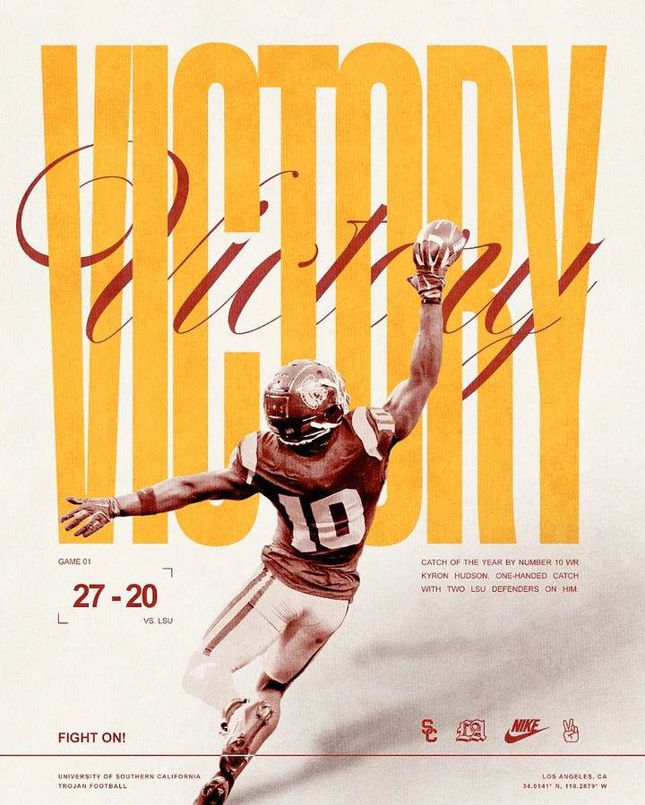 Creative ad: Football receiver making one-handed catch