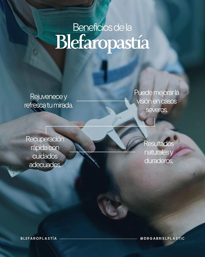 Plastic Surgery Clinics creative ad: Plastic surgeon measuring a patient's eyelid area during a clinical procedure