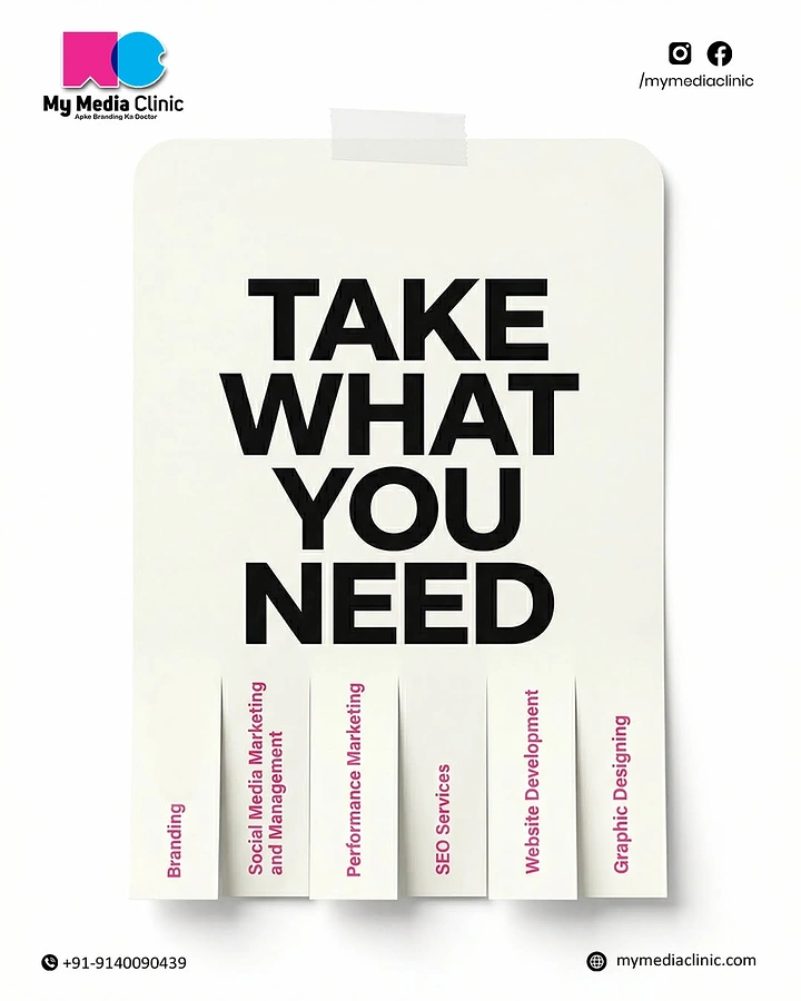 Agency creative ad: Tear-off flyer tabs listing agency services