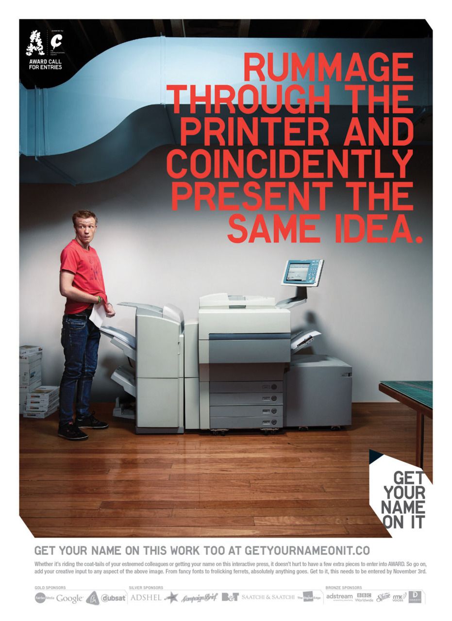 Instagram post: Witty copy about coincident printer ideas