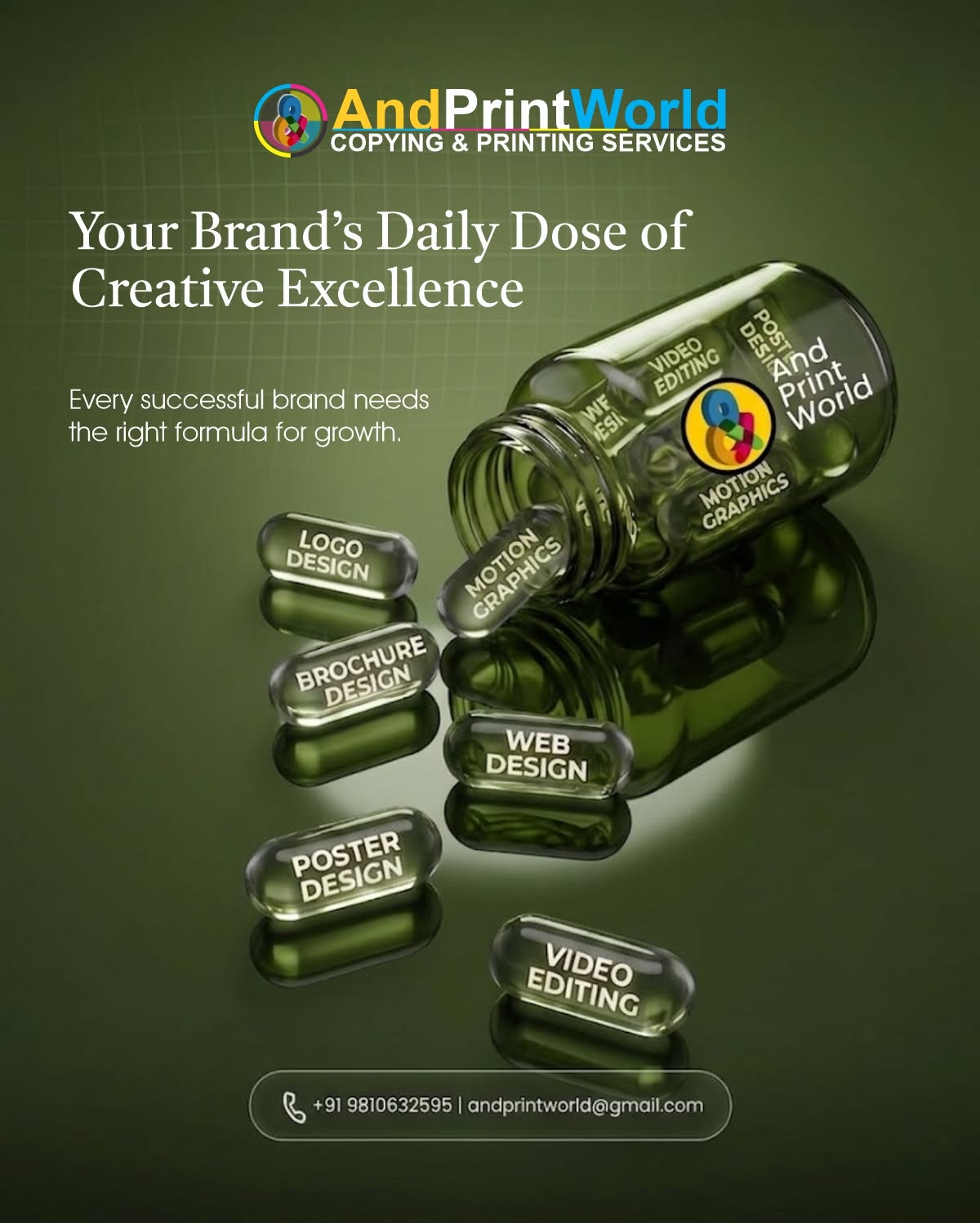 Instagram post: Services as pill capsules, daily dose