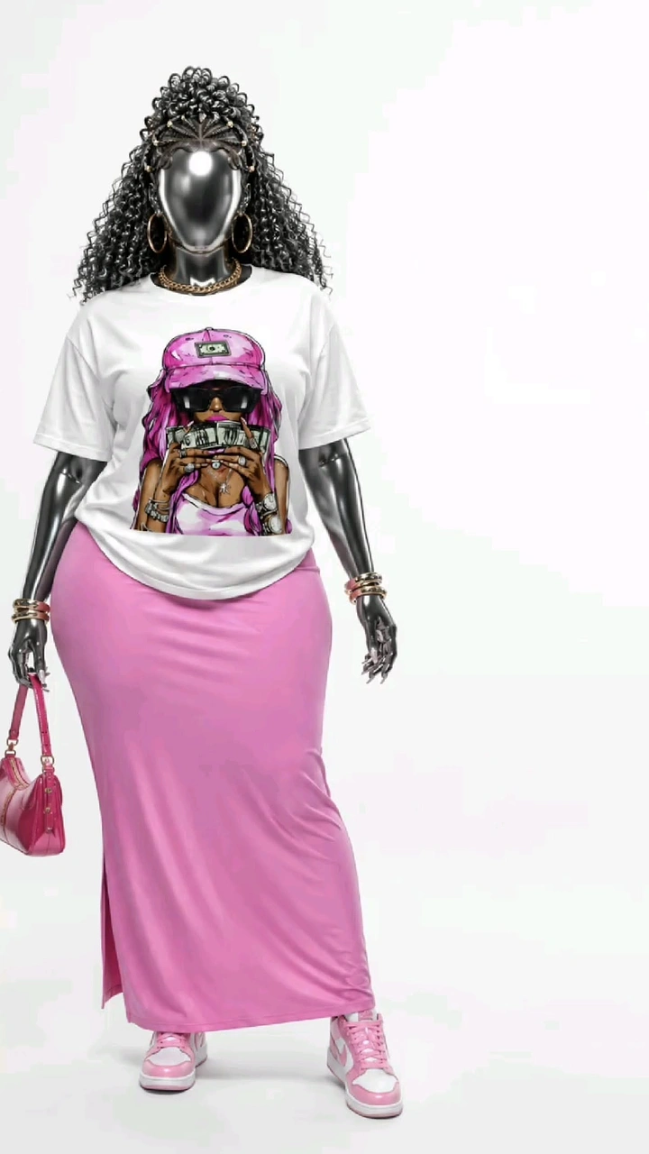 Plus-Size Fashion creative ad: Surreal mannequin styling creates visual distinction