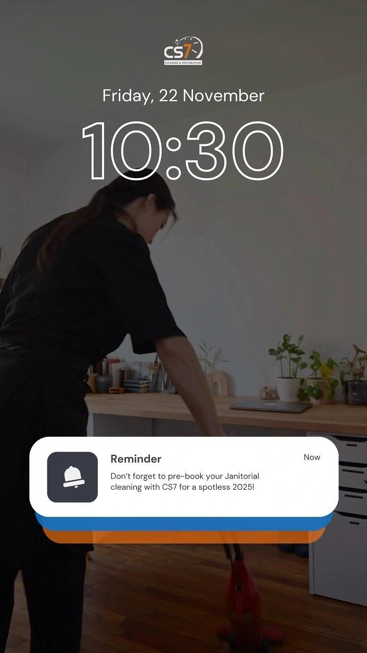 Cleaning Services creative ad: Phone lockscreen reminder as booking nudge