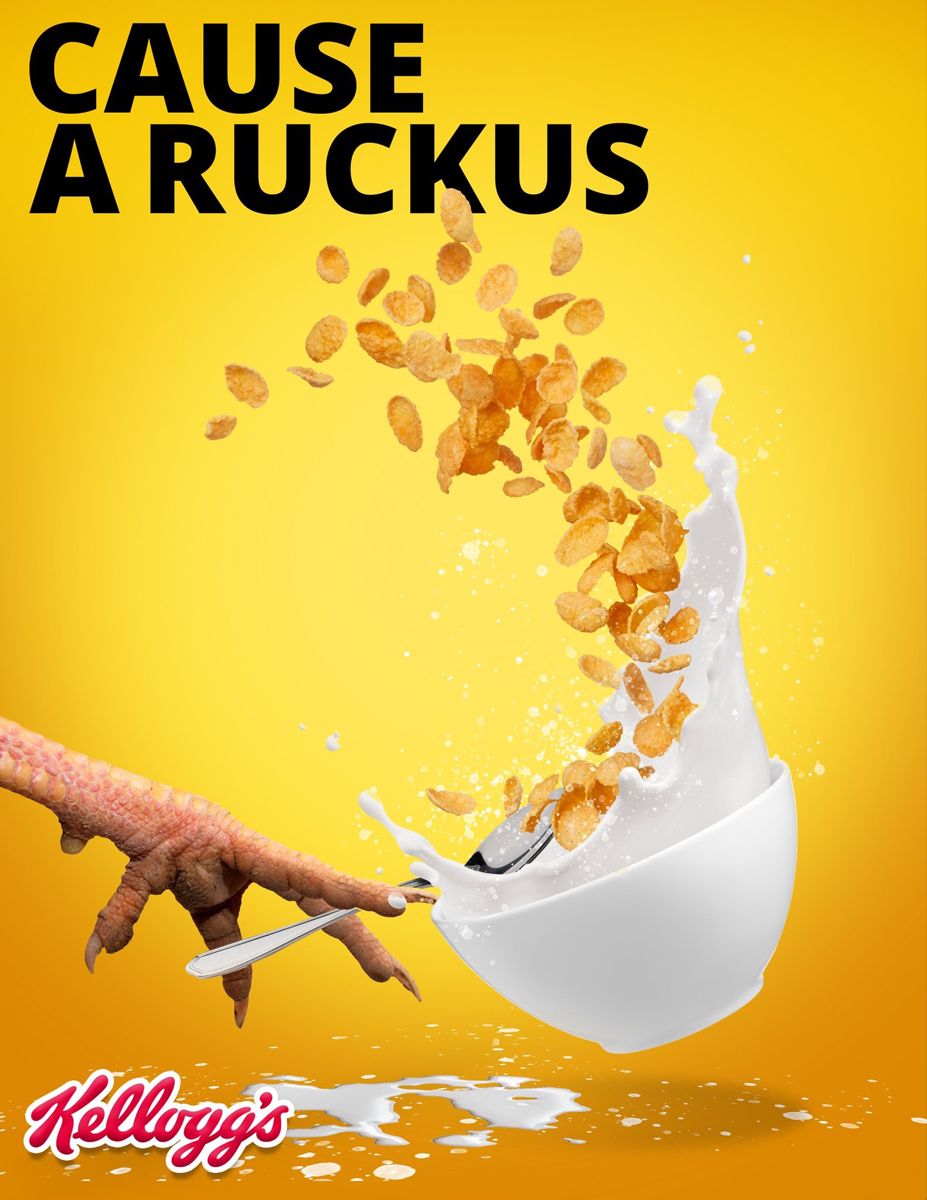 Instagram post: Cereal splash visualizes raucous energy
