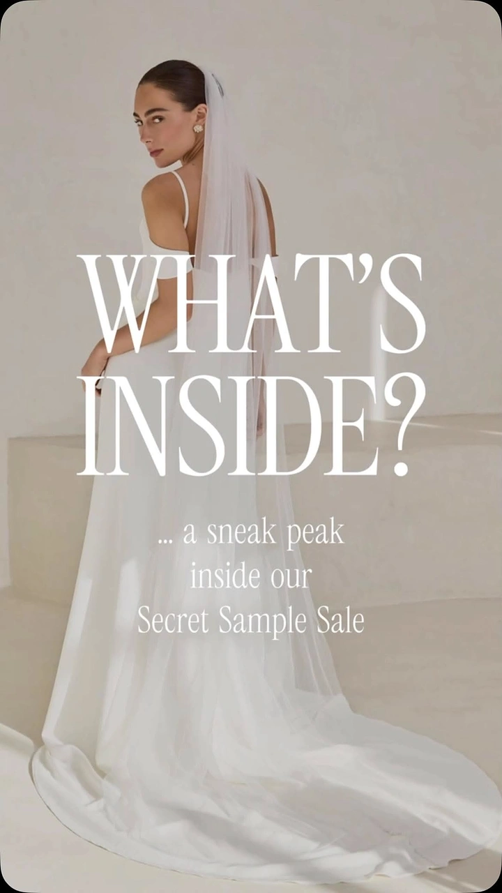 Bridal Wear & Wedding Dresses creative ad: Hidden dress creates sample-sale teaser