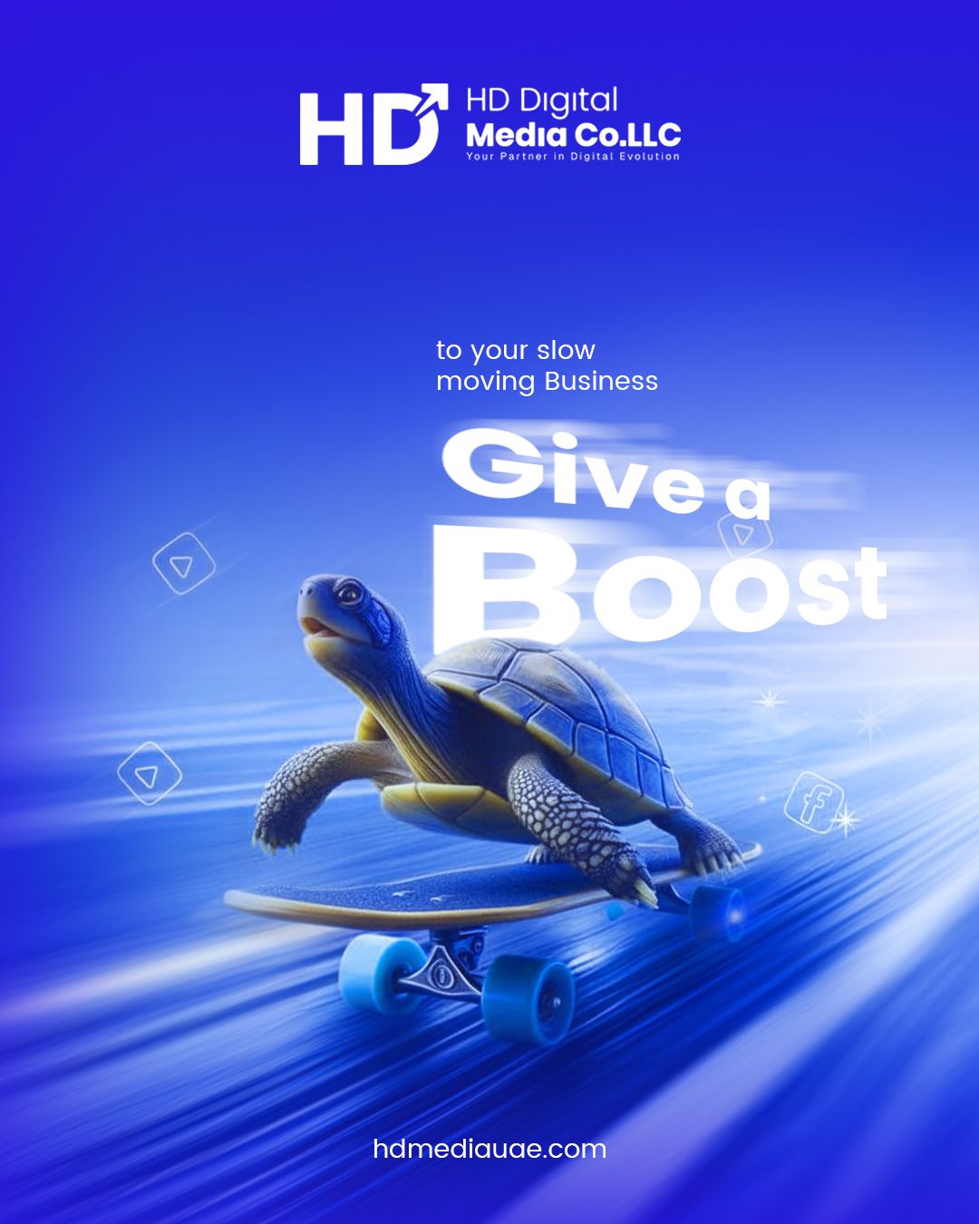 Speeding turtle for slow business boost