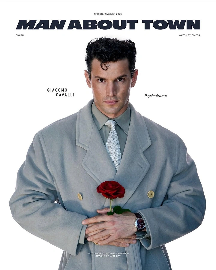 Men's Suits & Formal Wear creative ad: Editorial cover with sharp typographic framing