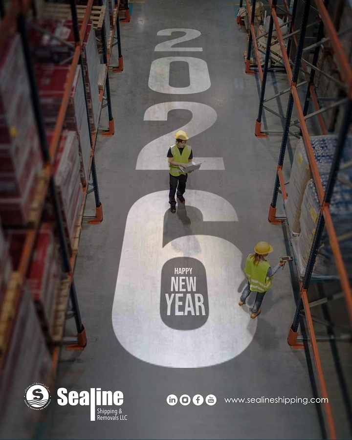 Movers & Packers creative ad: 2026 painted on warehouse floor aisle
