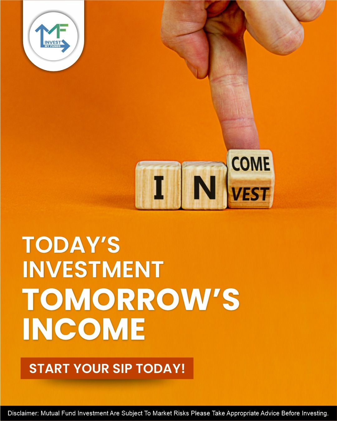 Instagram post: Blocks flip INCOME to INVEST