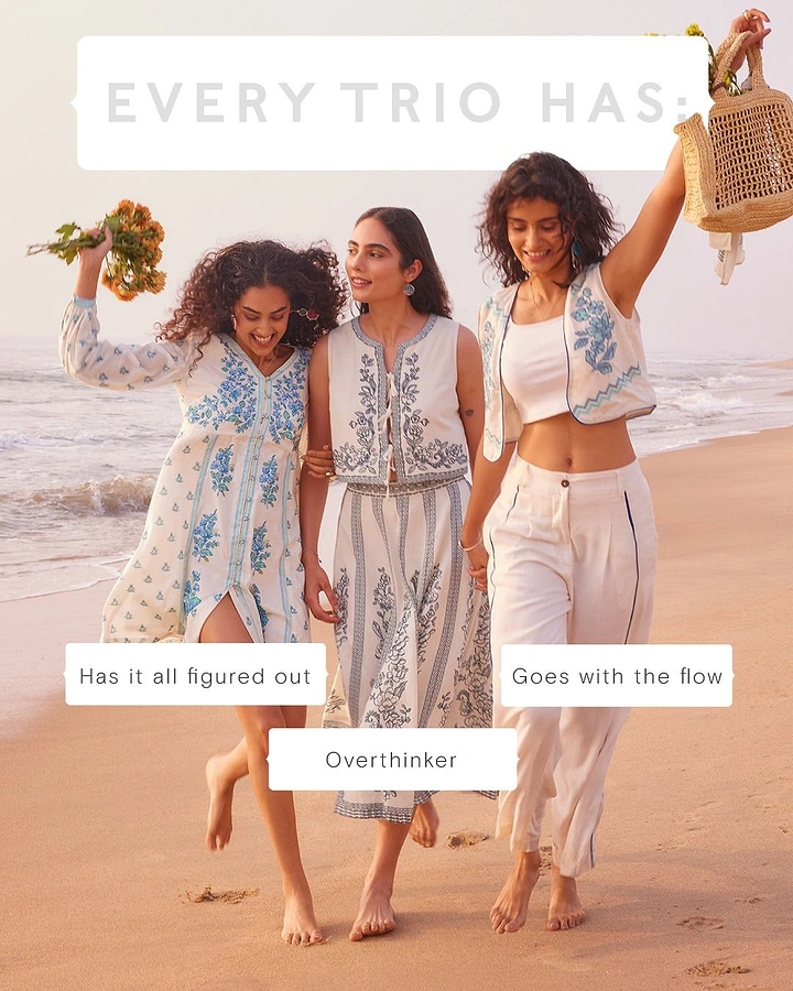 Plus-Size Fashion creative ad: Personality labels animate trio