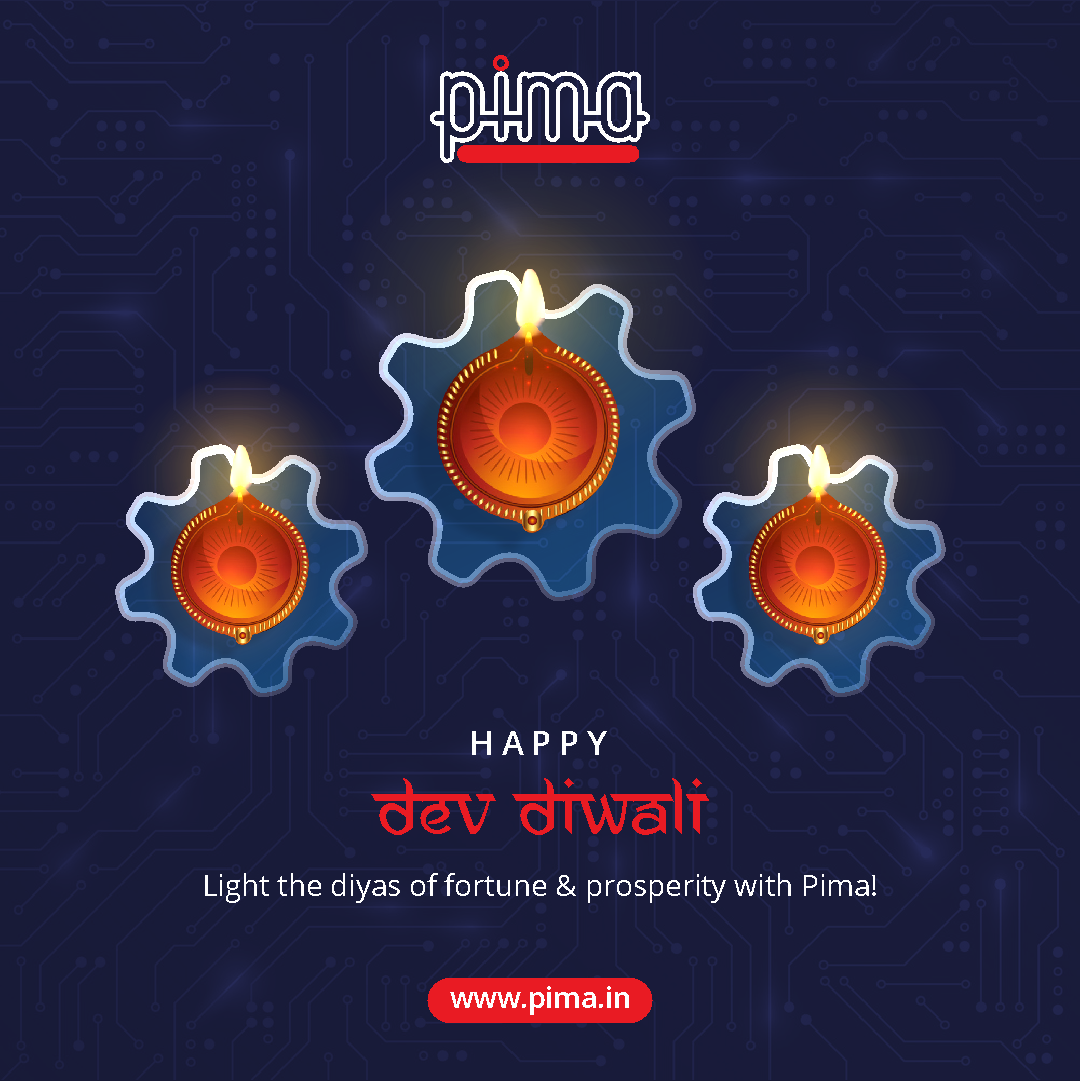 other-festival Instagram post: Three glowing diyas set inside blue gear cogs