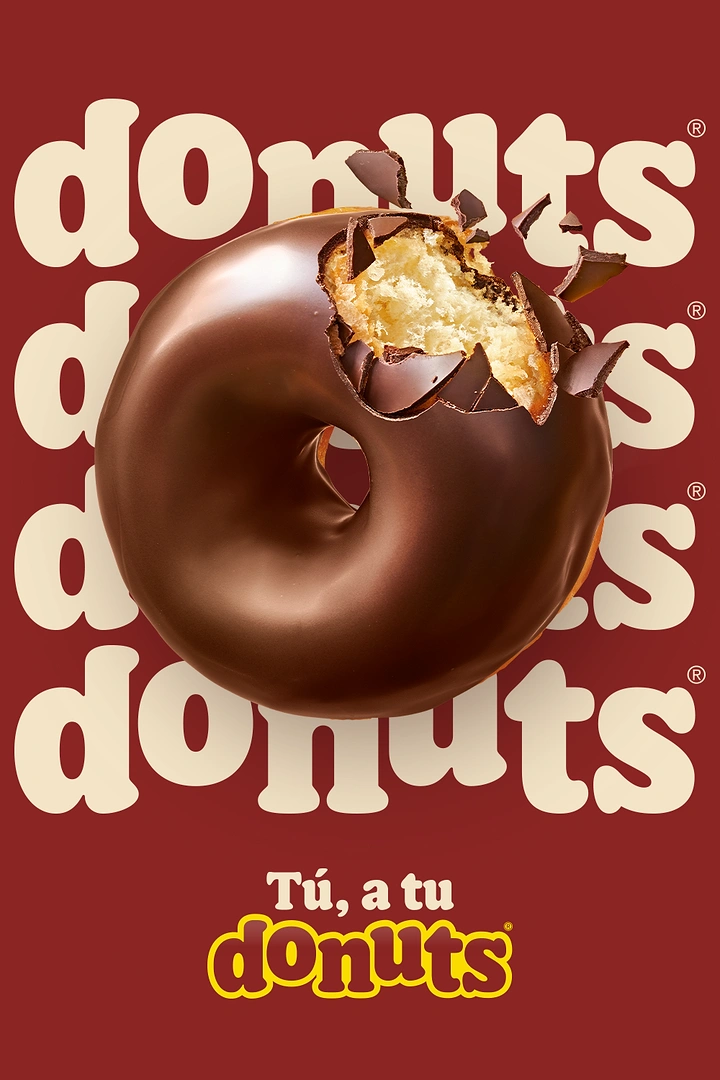 Donut Shops creative ad: Typography built around donut forms