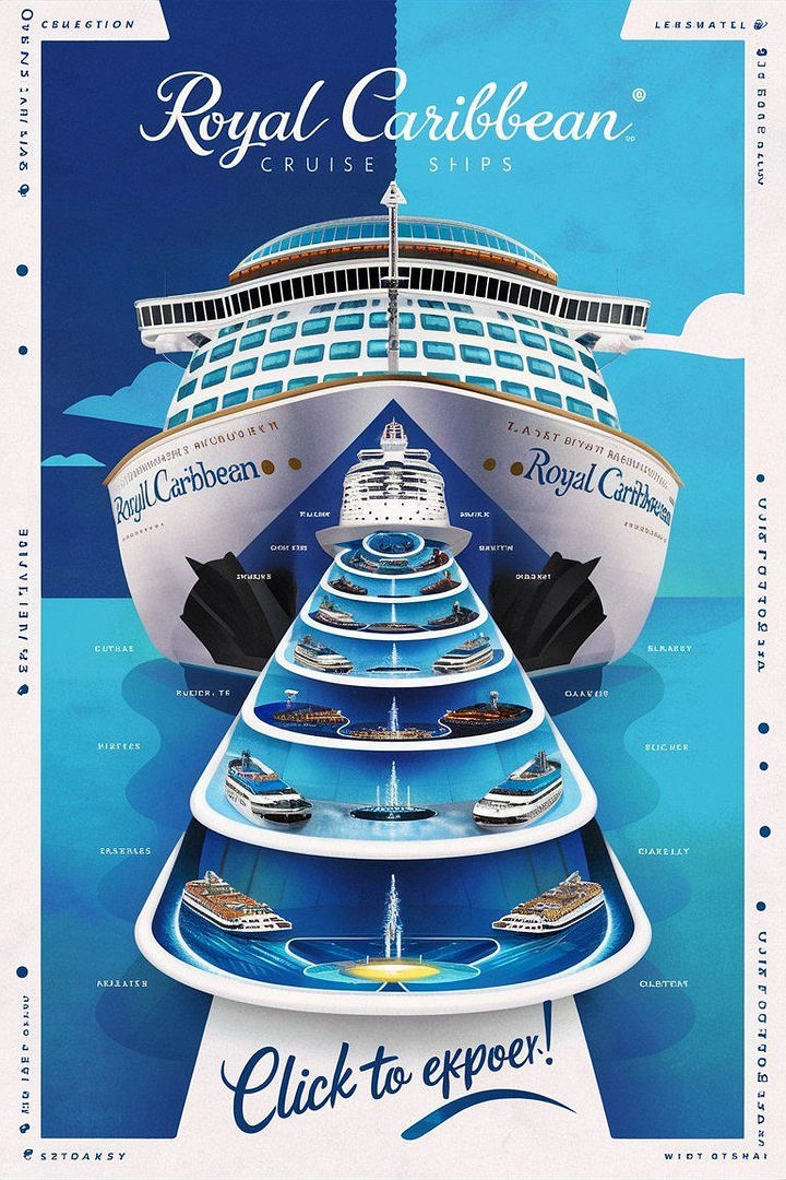 Cruises & Cruise Lines creative ad: Ship cutaway turns deck plan into spectacle