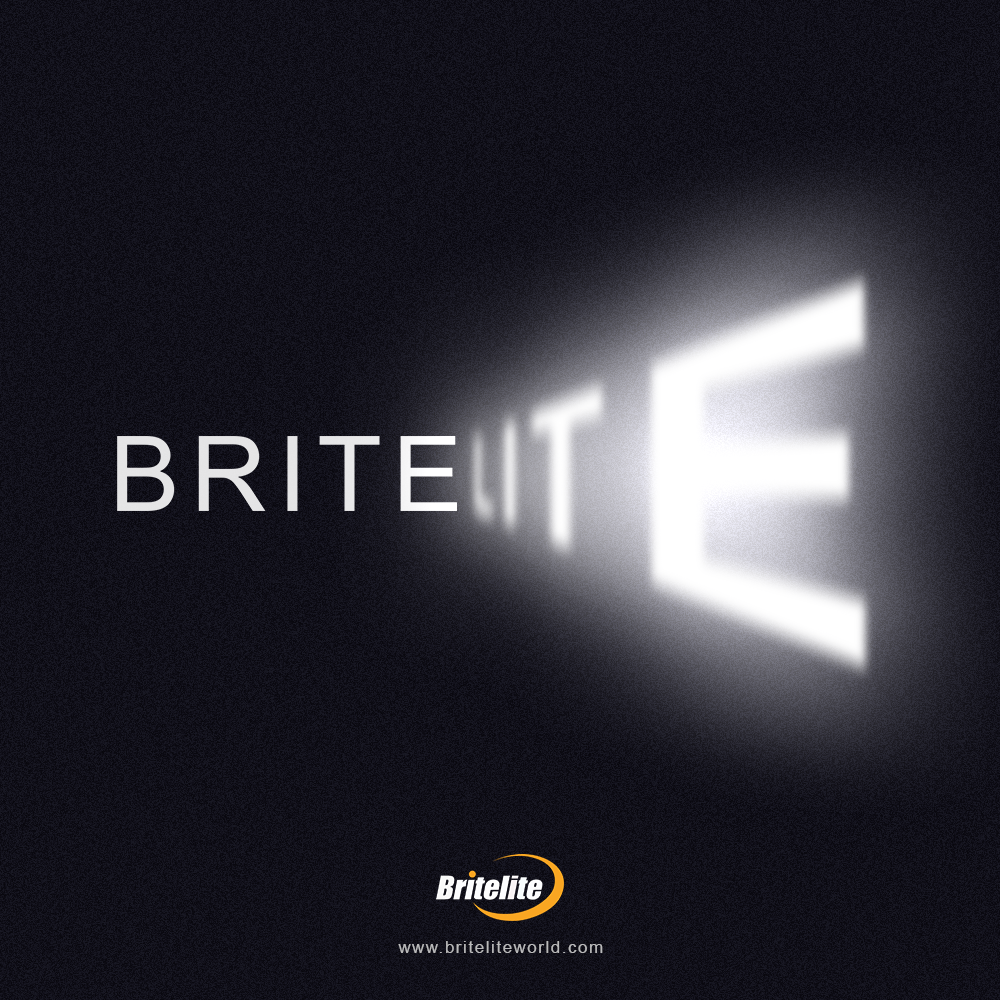 Instagram post: Brand name letters turning into a projected beam of light