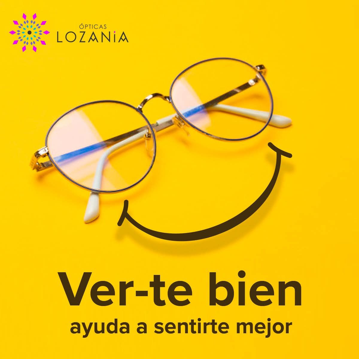 Instagram post: Glasses become eyes of smiley face